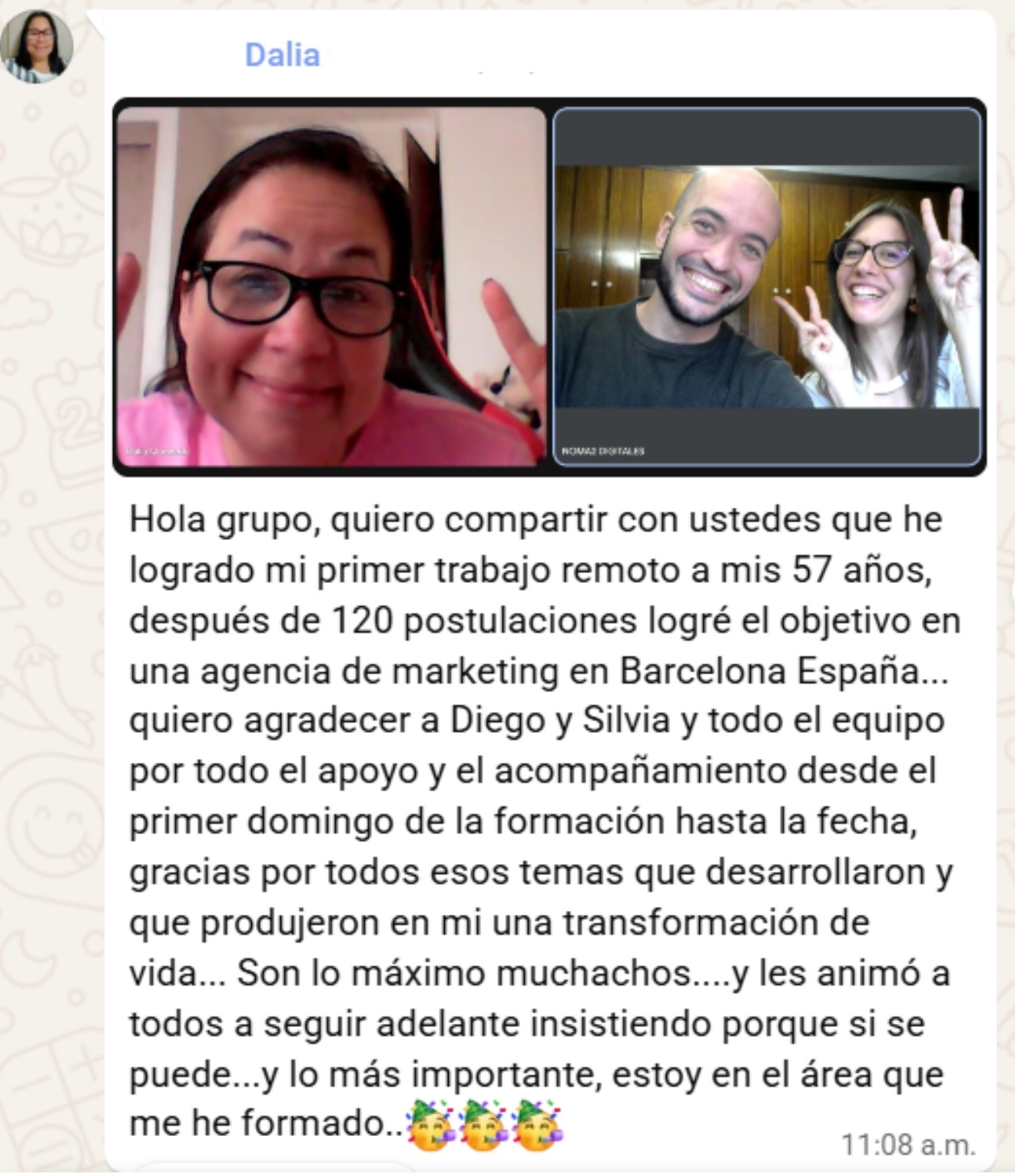 TESTIMONIO - Objetivo logrado - Dalia