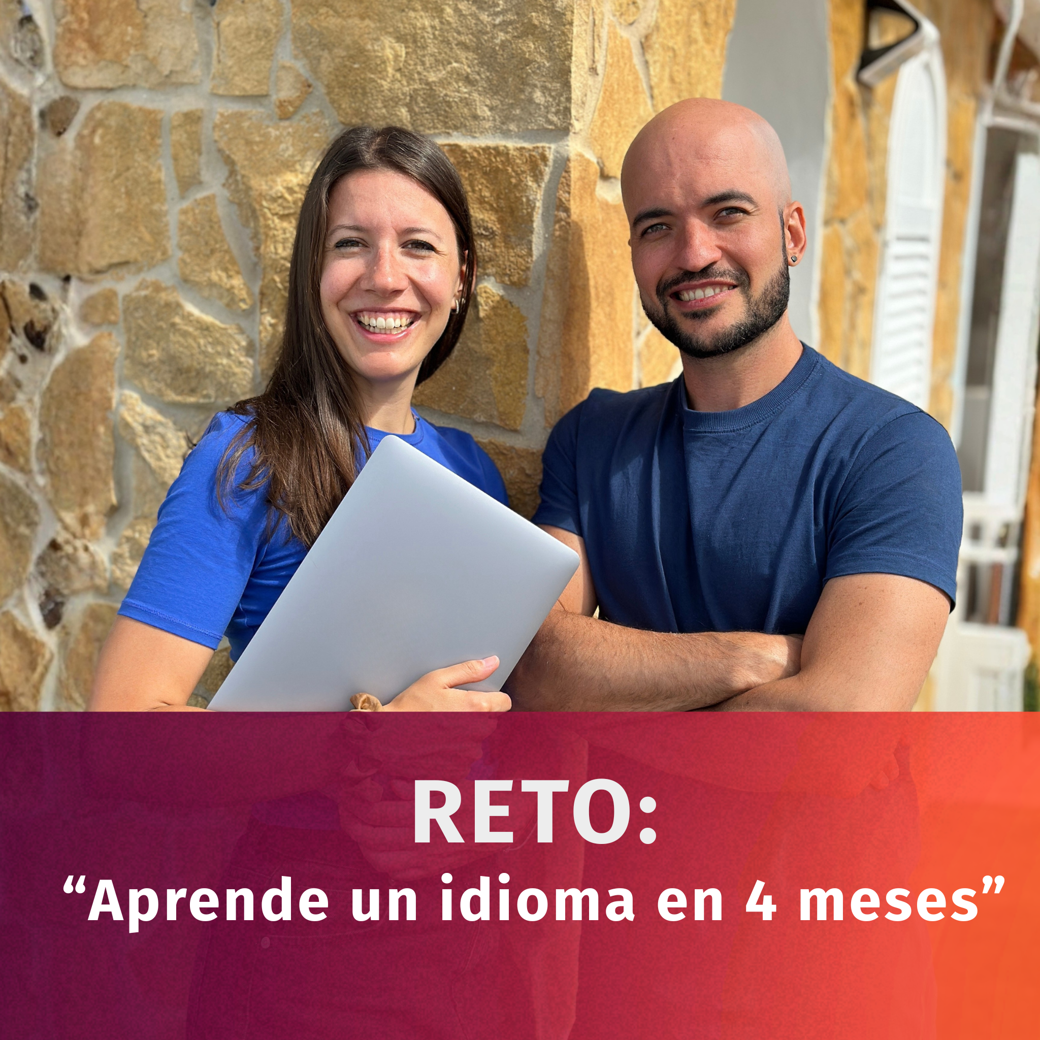 Flyer reto aprende un idioma en 4 meses