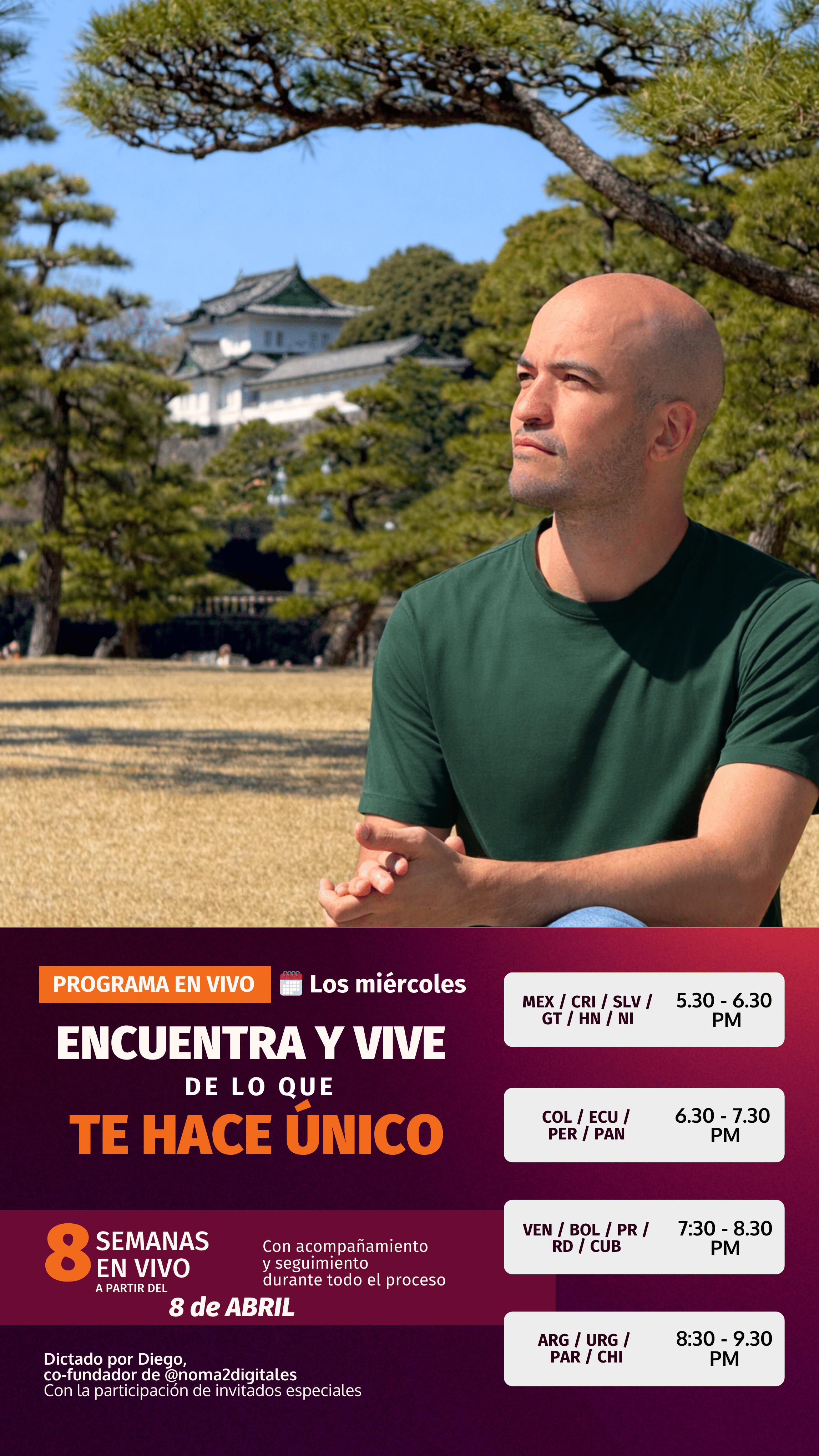 Flyer Encuentra y vive de lo que te hace único