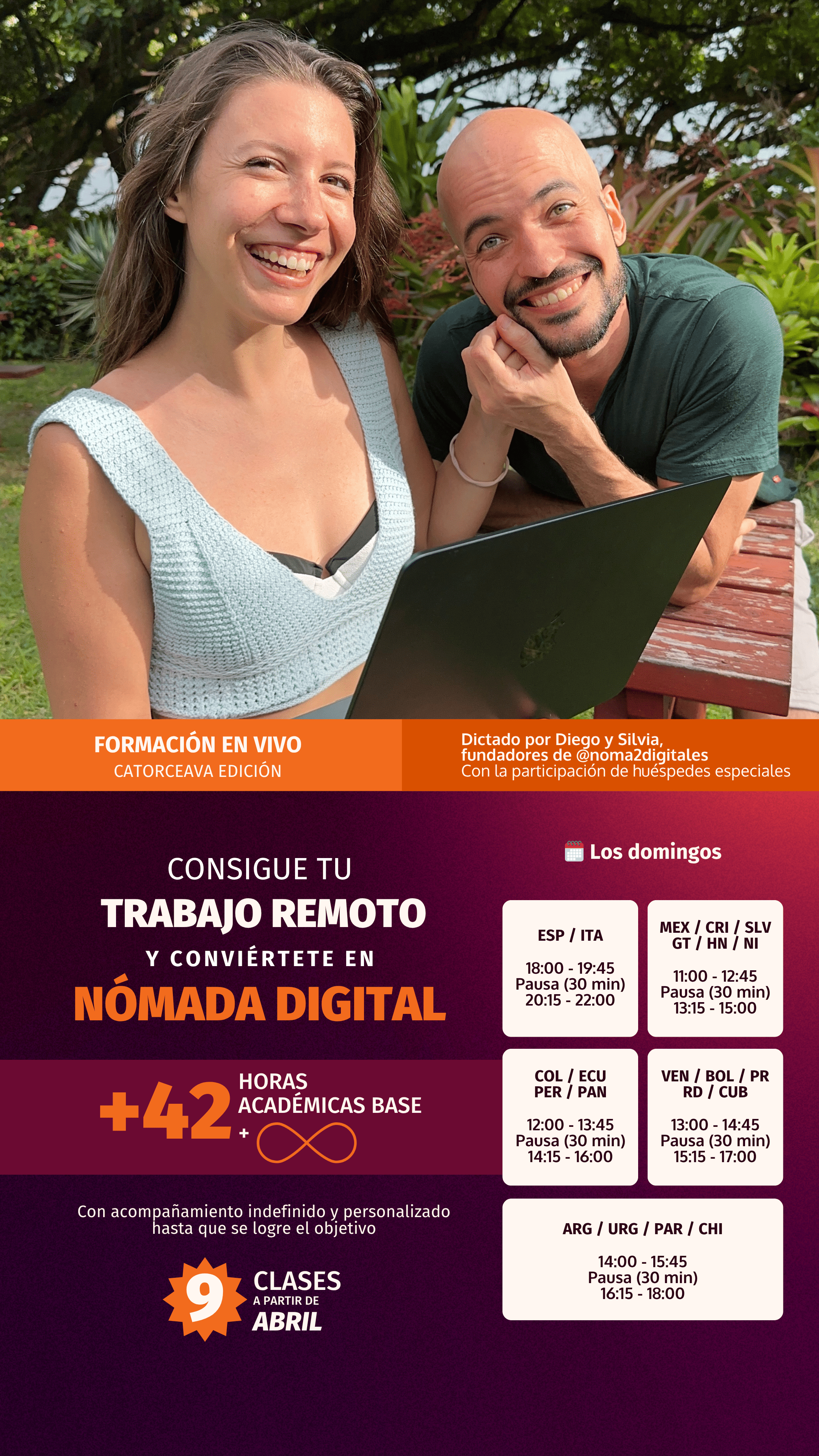 Formación en vivo "Consigue tu Trabajo Remoto y Conviértete en Nómada Digital"