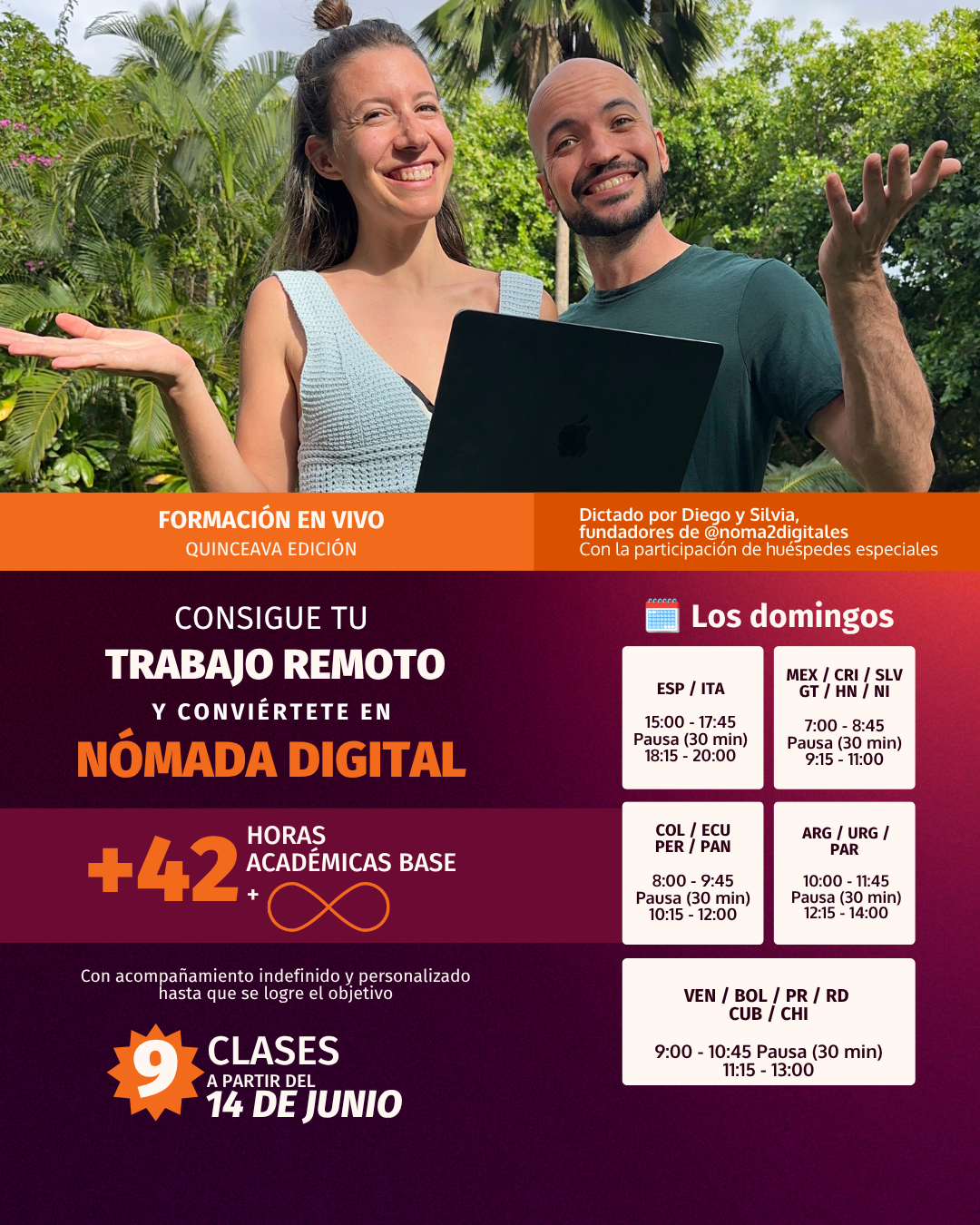 Formación en vivo "Consigue tu Trabajo Remoto y Conviértete en Nómada Digital"