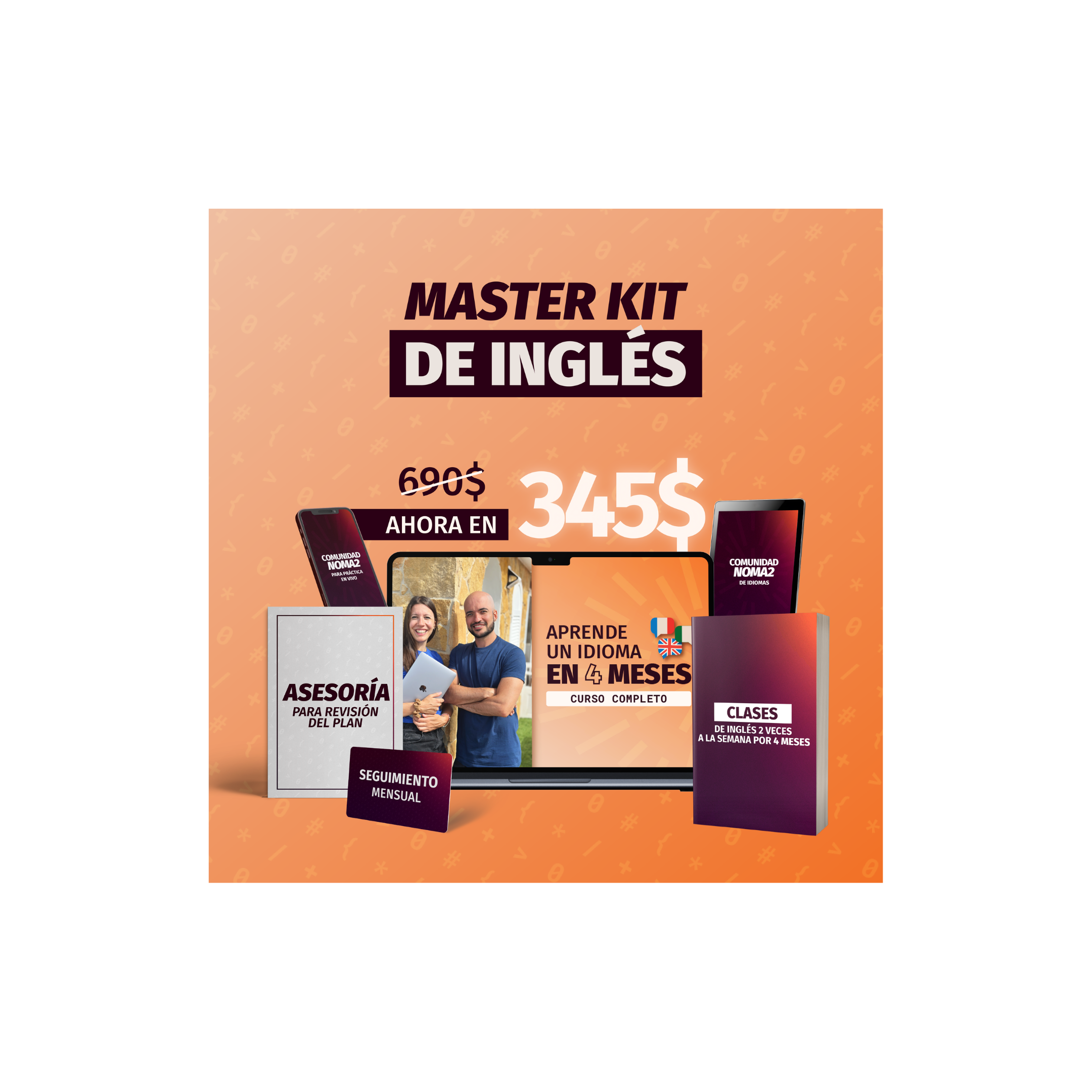 Master kit aprende inglés en 4 meses