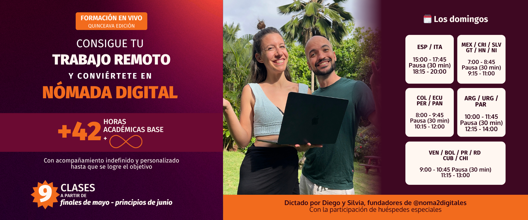 Banner Formación en vivo consigue tu trabajo remoto y conviertete en nomada digital