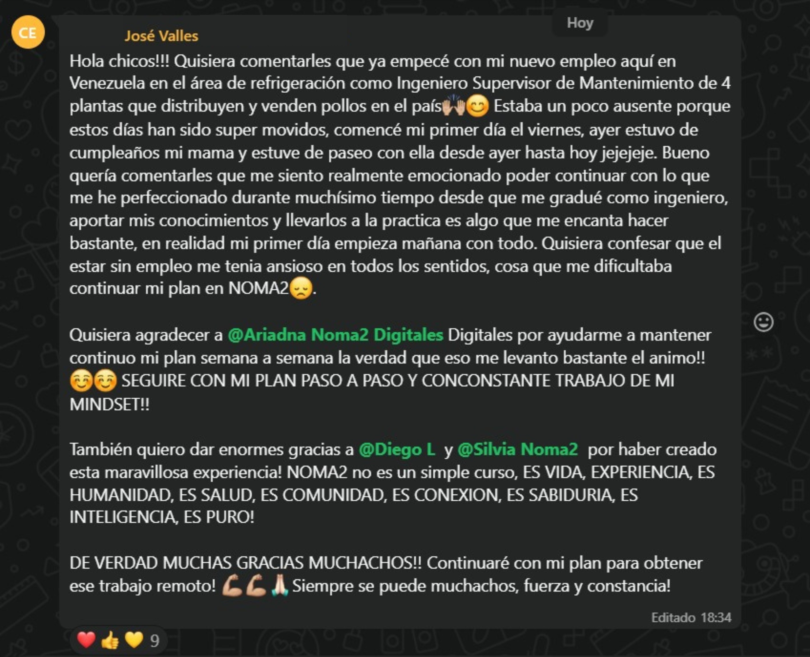 TESTIMONIO - Objetivo logrado - José Valles