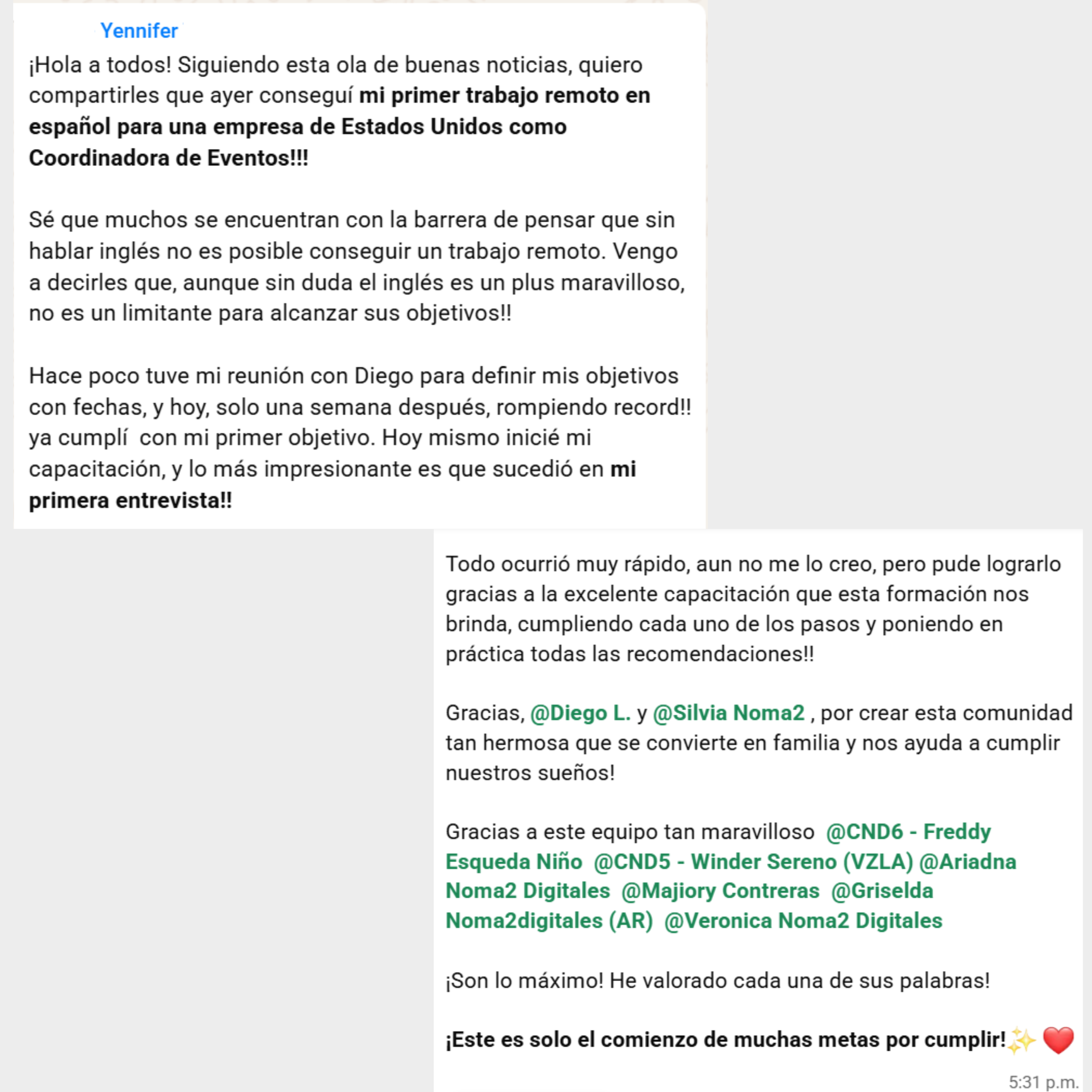 TESTIMONIO - Objetivo logrado - José Valles