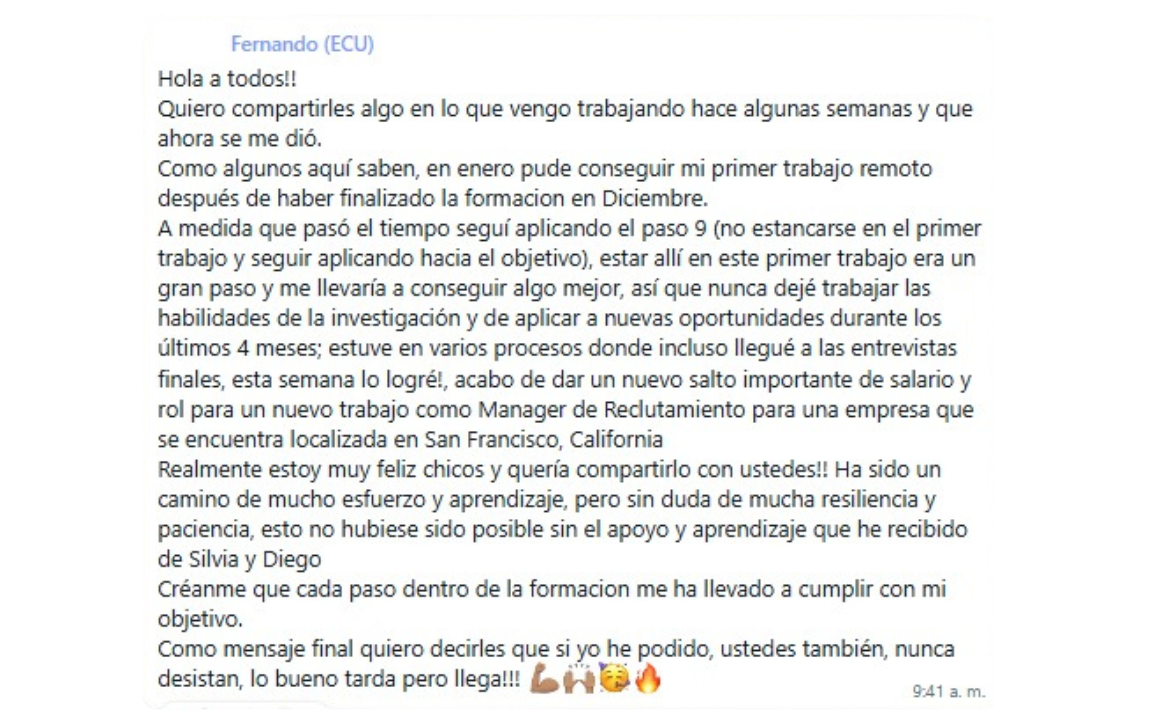 TESTIMONIO - Objetivo logrado - Fernando