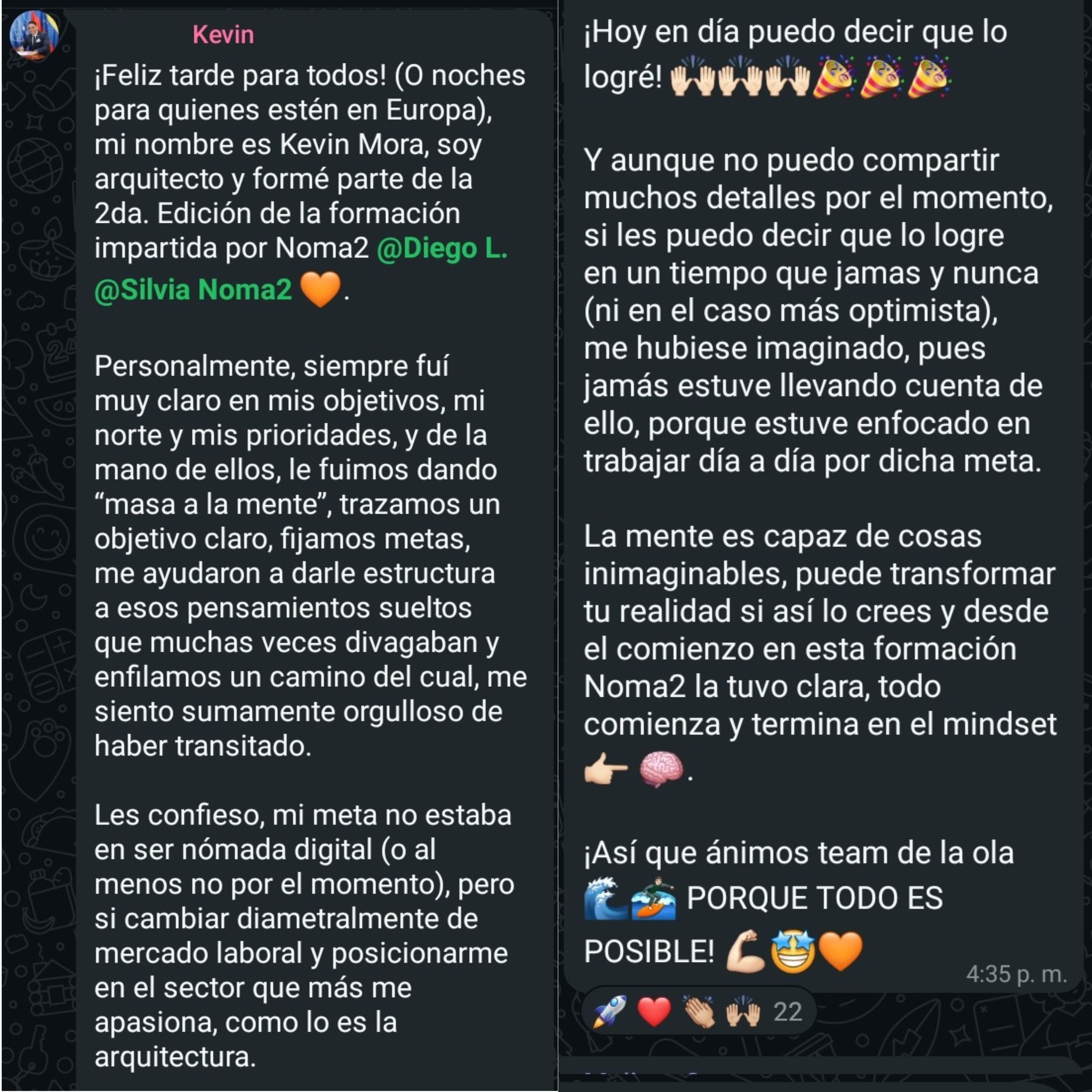 TESTIMONIO - Objetivo logrado - Fernando