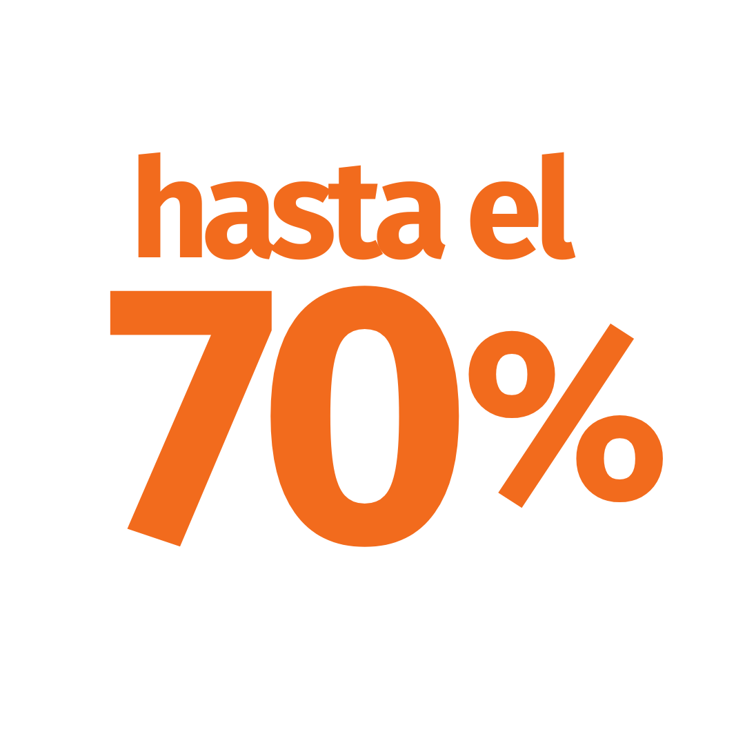 Hasta el 70%