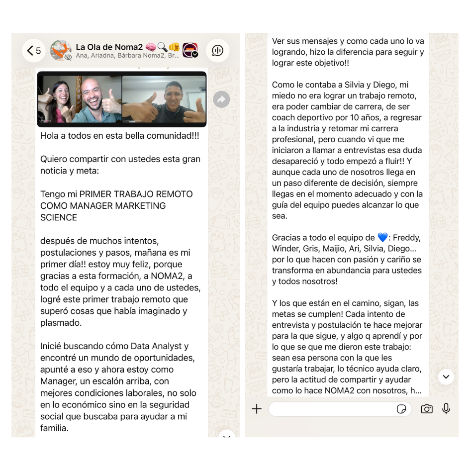 TESTIMONIO - Objetivo logrado