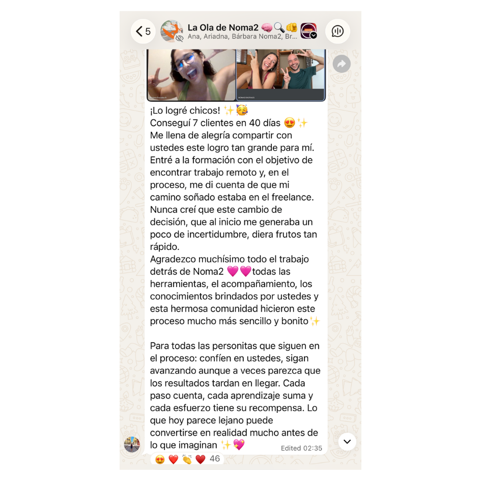 TESTIMONIO - Objetivo logrado